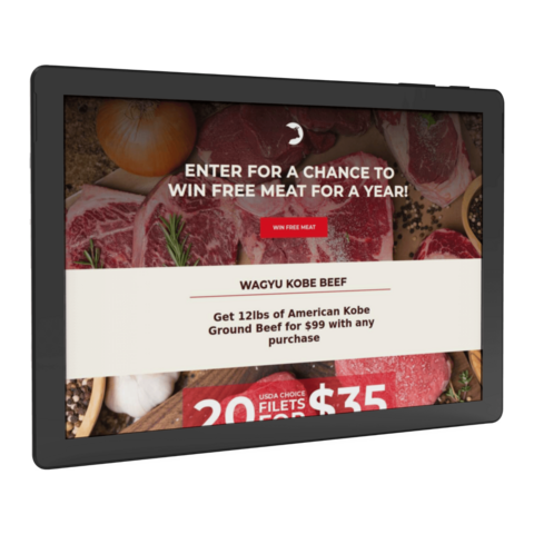 Tablet showing Good Rancher's point of sale order app